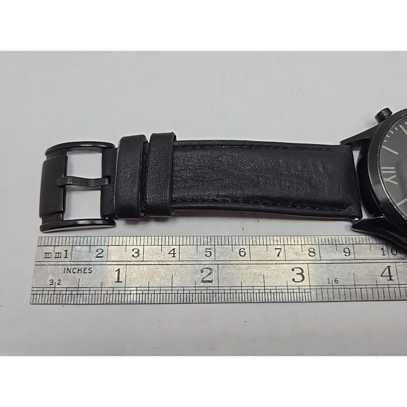 Fossil BQ2360 Fenmore Flynn Neutra Chronograph Black Leather Watch New Battery - Picture 9 of 12